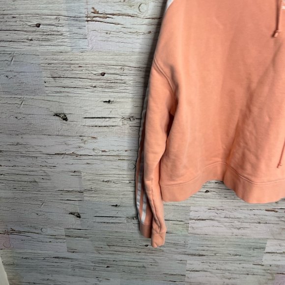 Adidas crop hoodie sweater pink white size xl - Picture 2 of 9